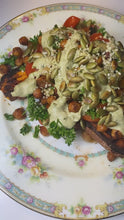 Load and play video in Gallery viewer, loaded sweet potato+ creamy sunflower seed dill sauce
